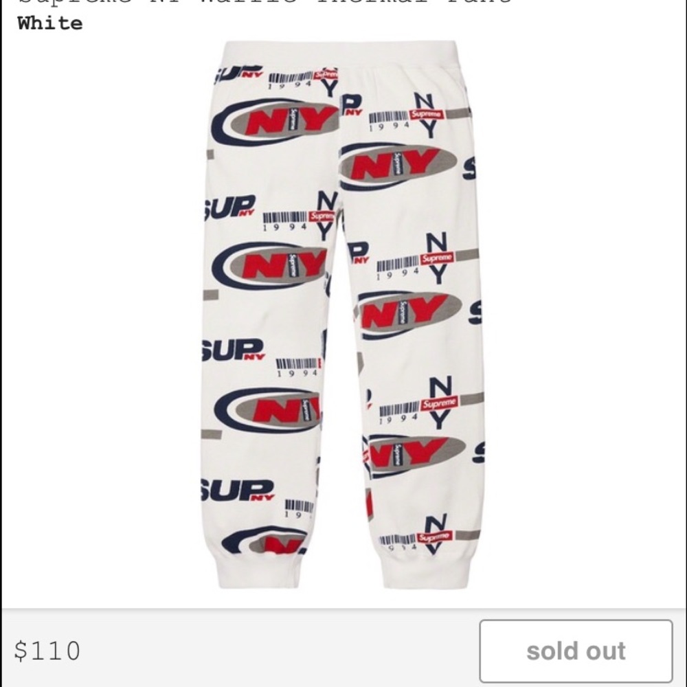 Supreme Waffle Thermal Pant Size Large